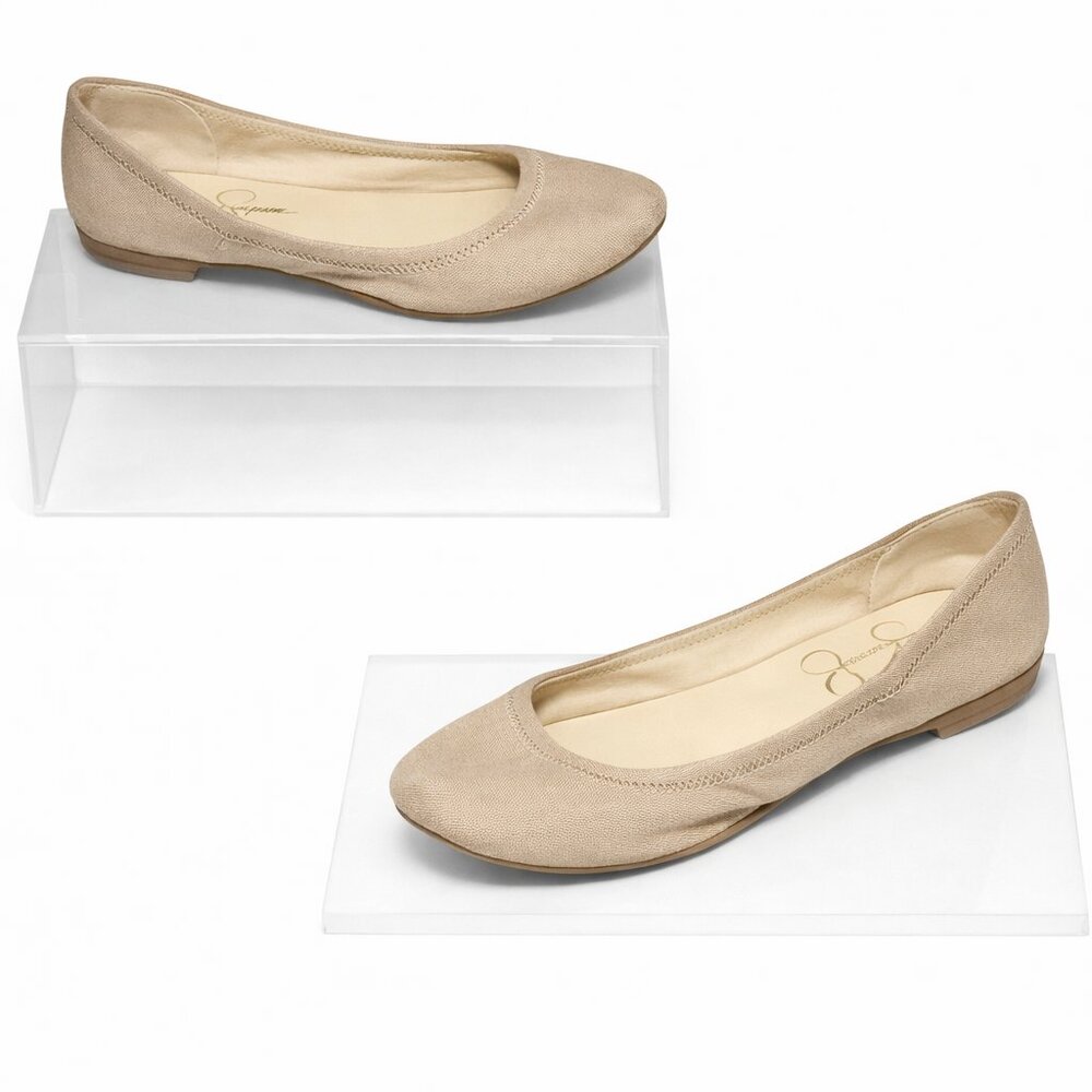 JESSICA SIMPSON Evalin Tan Ballet Flats Size 6M